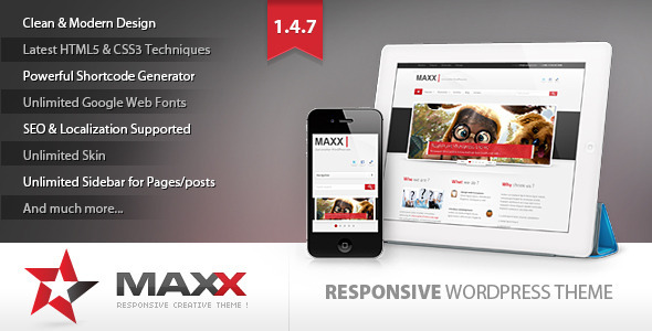 Maxx Preview Wordpress Theme - Rating, Reviews, Preview, Demo & Download