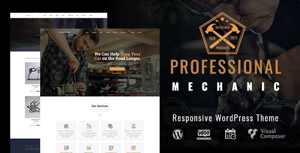 Mechanic Professional Preview Wordpress Theme - Rating, Reviews, Preview, Demo & Download