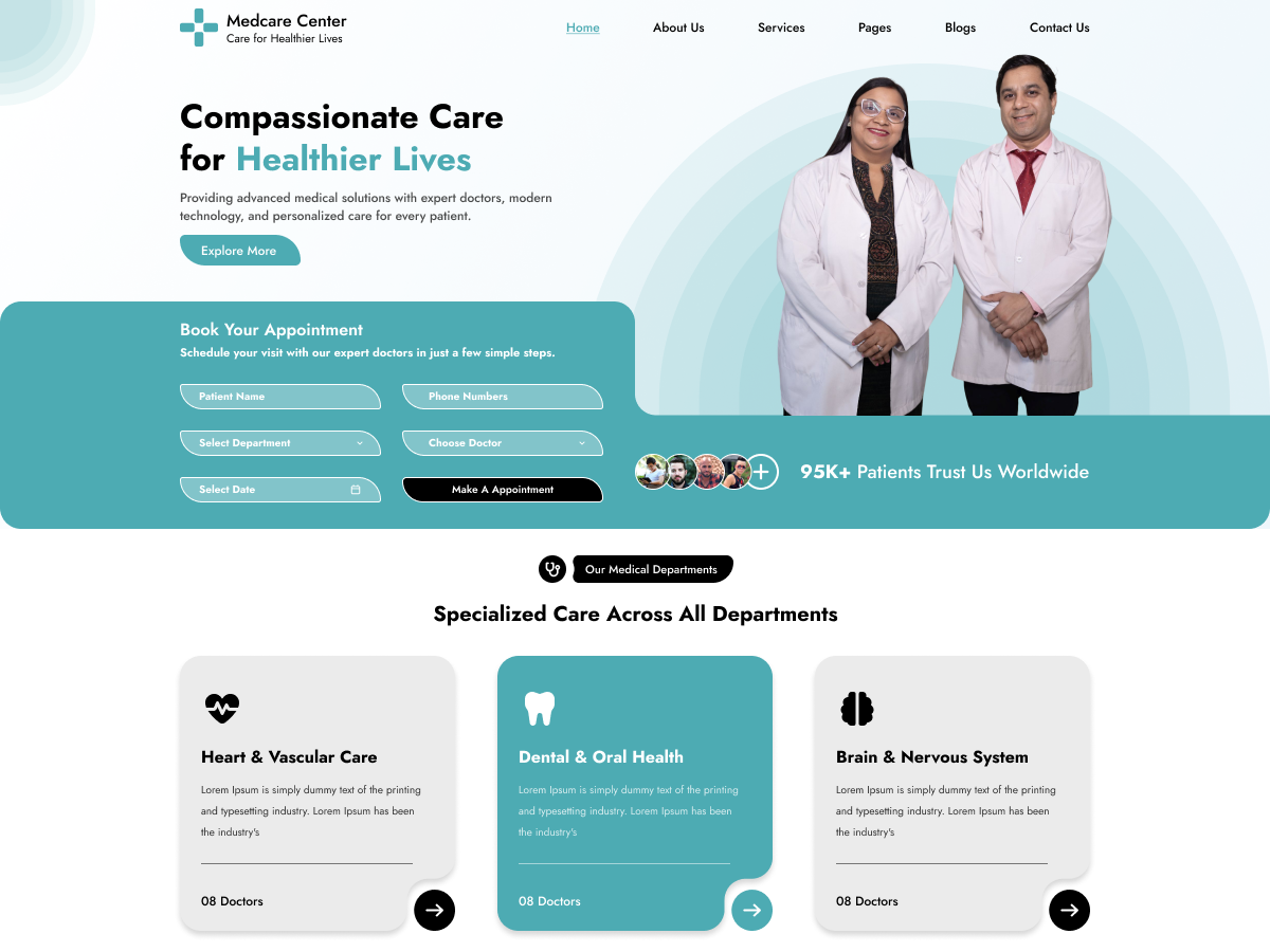 Medcare Center Preview Wordpress Theme - Rating, Reviews, Preview, Demo & Download