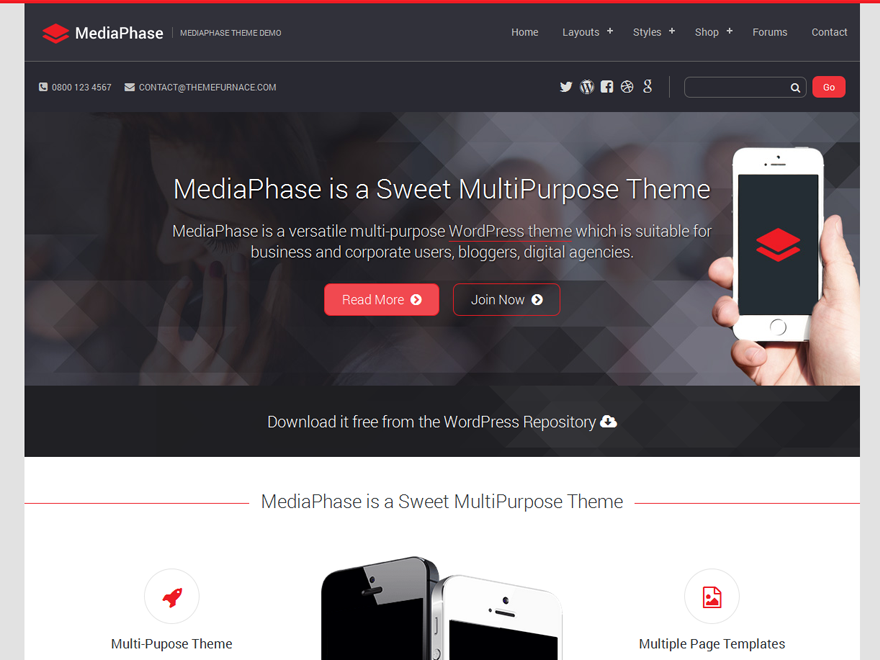 Mediaphase Lite Preview Wordpress Theme - Rating, Reviews, Preview, Demo & Download