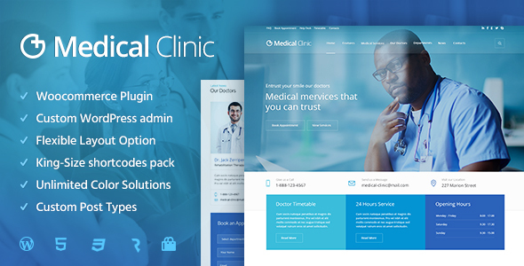 Medical Clinic Preview Wordpress Theme - Rating, Reviews, Preview, Demo & Download