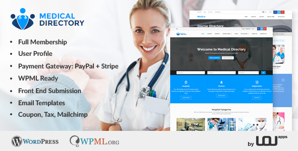Medical Directory Preview Wordpress Theme - Rating, Reviews, Preview, Demo & Download