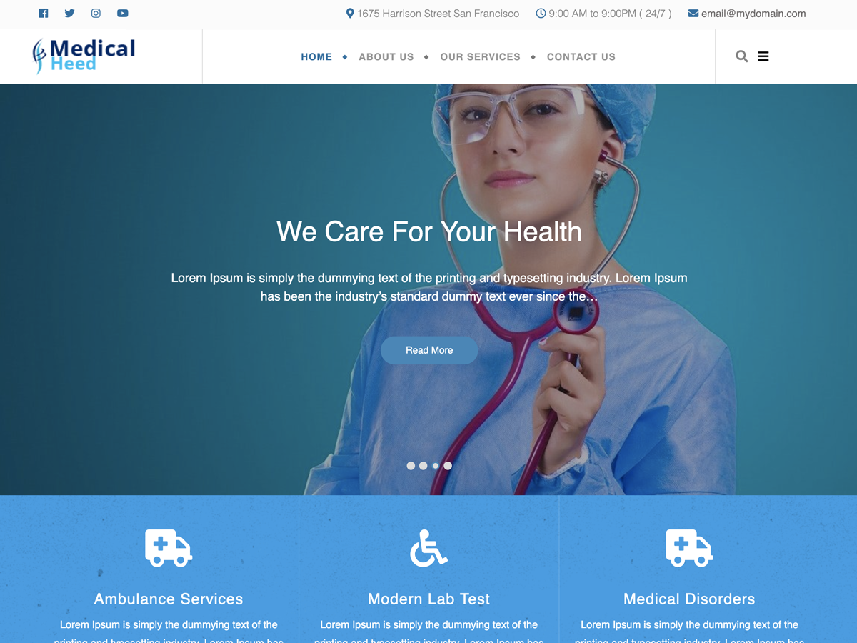 Medical Heed Preview Wordpress Theme - Rating, Reviews, Preview, Demo & Download