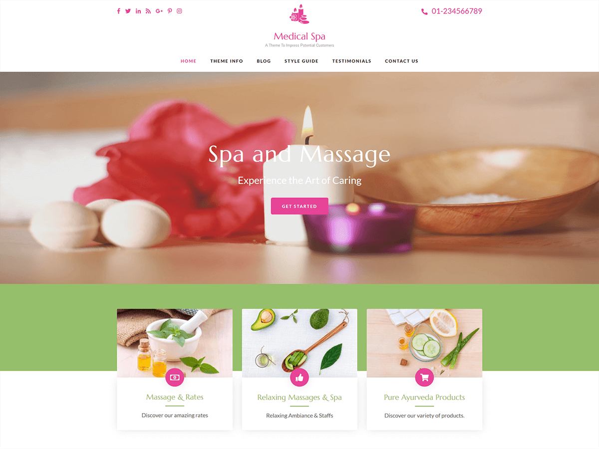 Medical Spa Preview Wordpress Theme - Rating, Reviews, Preview, Demo & Download