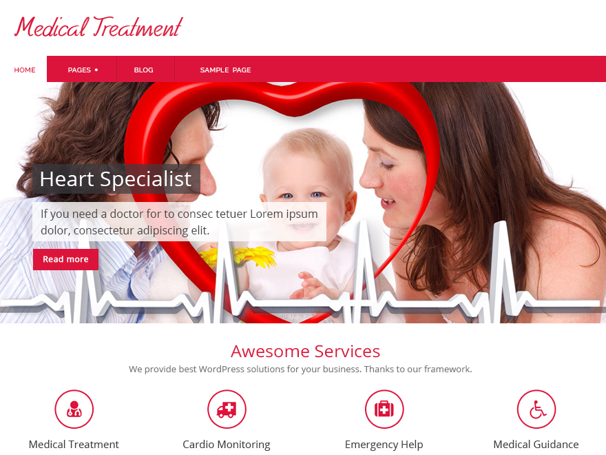 Medical Treatment Preview Wordpress Theme - Rating, Reviews, Preview, Demo & Download