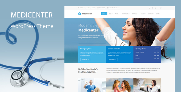 MediCenter Preview Wordpress Theme - Rating, Reviews, Preview, Demo & Download