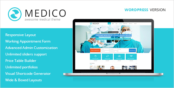 Medico Preview Wordpress Theme - Rating, Reviews, Preview, Demo & Download
