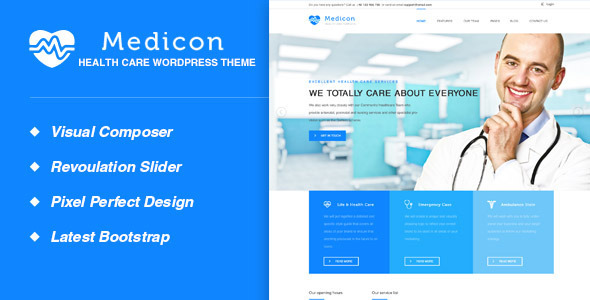 Medicon Preview Wordpress Theme - Rating, Reviews, Preview, Demo & Download