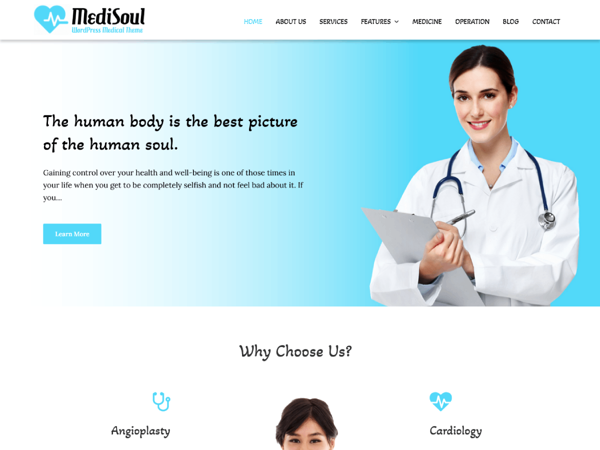 MediSoul Preview Wordpress Theme - Rating, Reviews, Preview, Demo & Download
