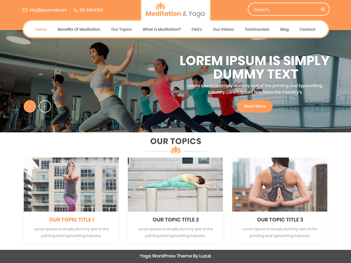 Meditation And Preview Wordpress Theme - Rating, Reviews, Preview, Demo & Download