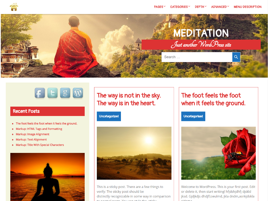 Meditation Preview Wordpress Theme - Rating, Reviews, Preview, Demo & Download
