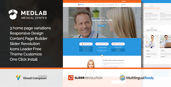 MedLab Medical Preview Wordpress Theme - Rating, Reviews, Preview, Demo & Download