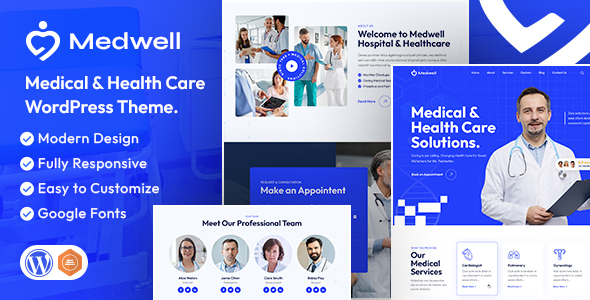 Medwell Preview Wordpress Theme - Rating, Reviews, Preview, Demo & Download