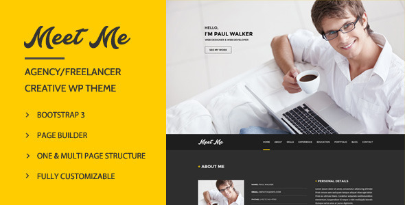 MeetMe Preview Wordpress Theme - Rating, Reviews, Preview, Demo & Download