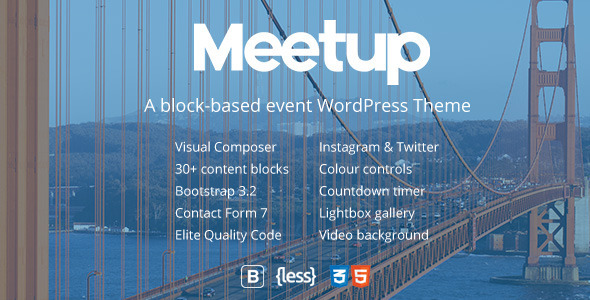 Meetup Preview Wordpress Theme - Rating, Reviews, Preview, Demo & Download