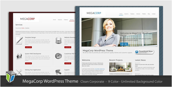 MegaCorp Preview Wordpress Theme - Rating, Reviews, Preview, Demo & Download