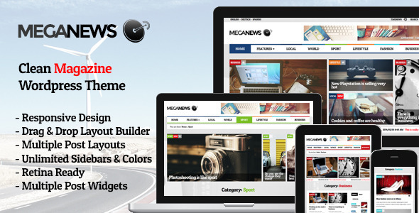 Meganews Preview Wordpress Theme - Rating, Reviews, Preview, Demo & Download