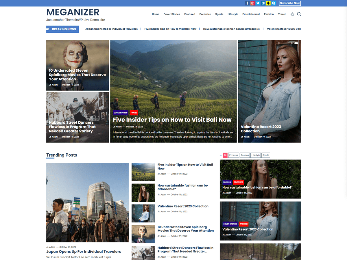 Meganizer Preview Wordpress Theme - Rating, Reviews, Preview, Demo & Download