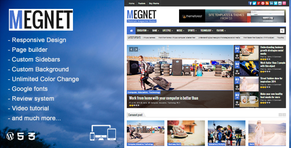 Megnet Preview Wordpress Theme - Rating, Reviews, Preview, Demo & Download