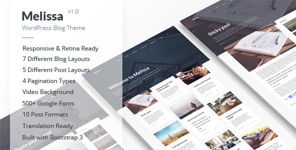 Melissa Preview Wordpress Theme - Rating, Reviews, Preview, Demo & Download