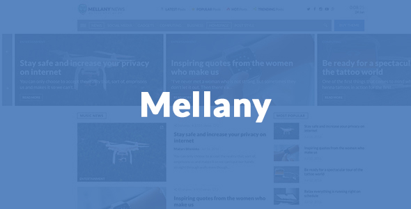 Mellany Preview Wordpress Theme - Rating, Reviews, Preview, Demo & Download