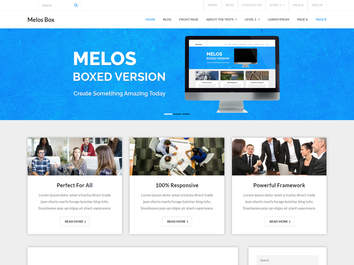 Melos Boxed Preview Wordpress Theme - Rating, Reviews, Preview, Demo & Download