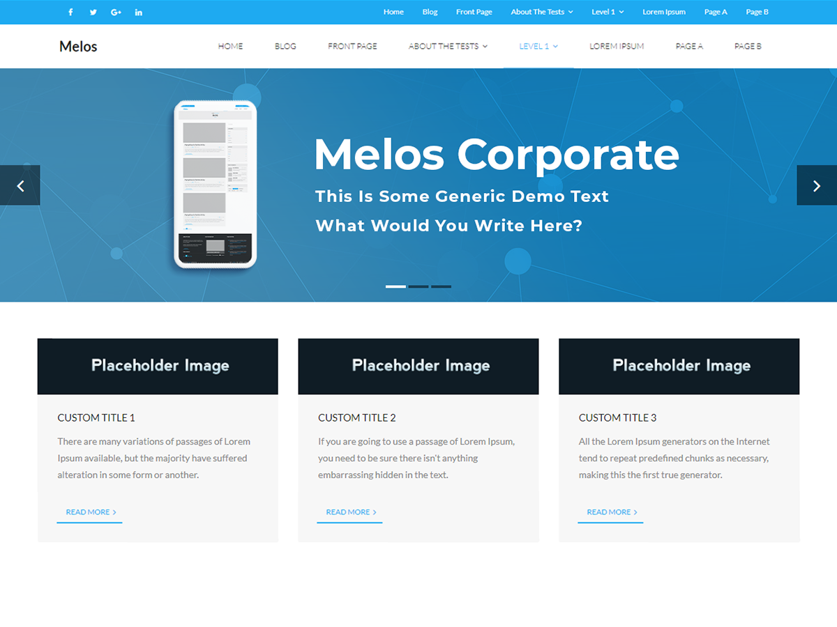 Melos Corporate Preview Wordpress Theme - Rating, Reviews, Preview, Demo & Download