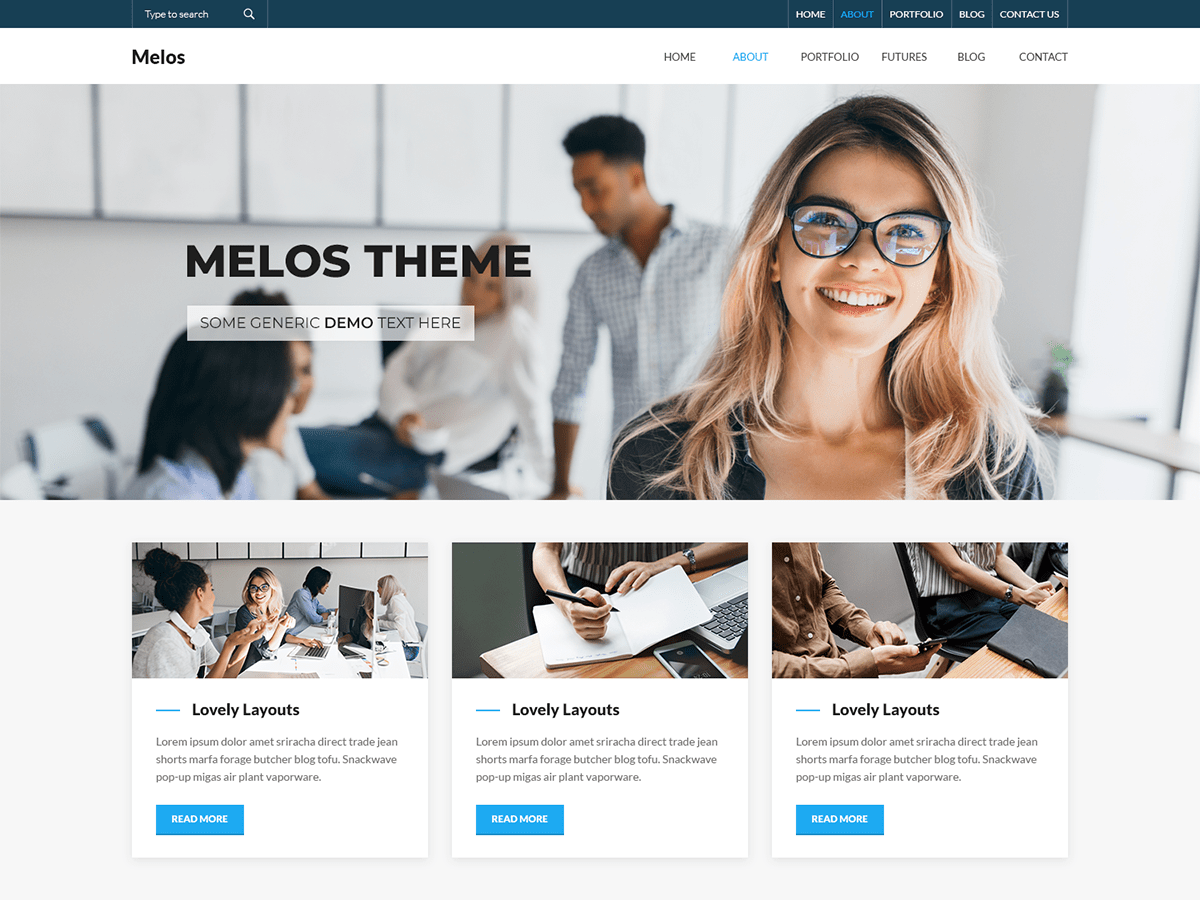 Melos EBusiness Preview Wordpress Theme - Rating, Reviews, Preview, Demo & Download