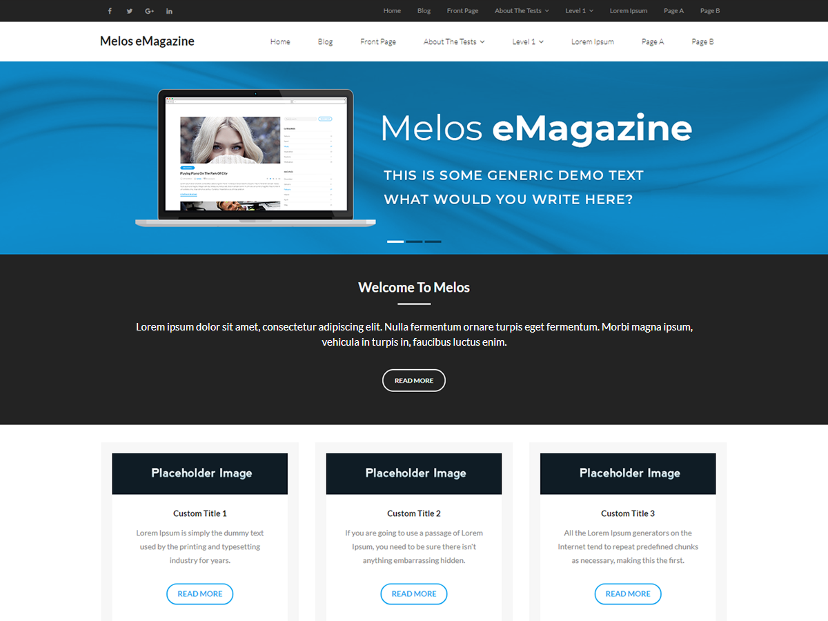 Melos EMagazine Preview Wordpress Theme - Rating, Reviews, Preview, Demo & Download