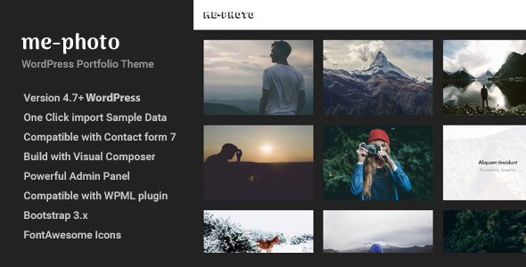 Mephoto Preview Wordpress Theme - Rating, Reviews, Preview, Demo & Download