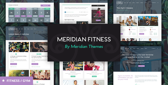 Meridian Fitness Preview Wordpress Theme - Rating, Reviews, Preview, Demo & Download