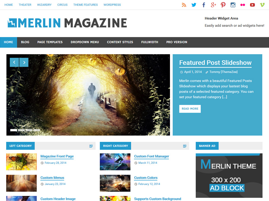Merlin Preview Wordpress Theme - Rating, Reviews, Preview, Demo & Download