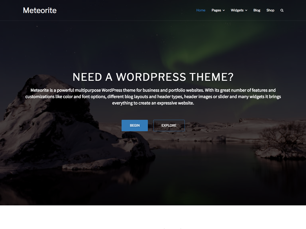 Meteorite Preview Wordpress Theme - Rating, Reviews, Preview, Demo & Download