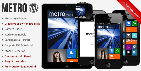 Metro Mobile Preview Wordpress Theme - Rating, Reviews, Preview, Demo & Download