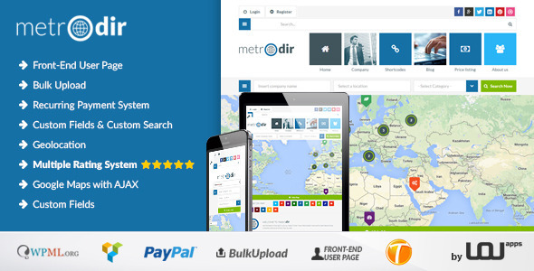 Metrodir Preview Wordpress Theme - Rating, Reviews, Preview, Demo & Download