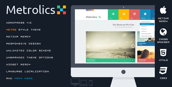Metrolics Preview Wordpress Theme - Rating, Reviews, Preview, Demo & Download