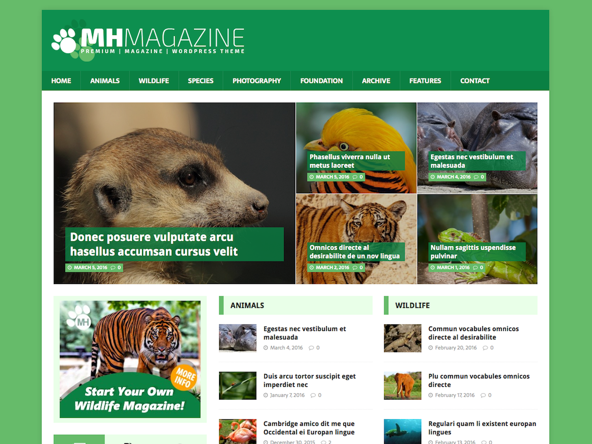 MH Biosphere Preview Wordpress Theme - Rating, Reviews, Preview, Demo & Download