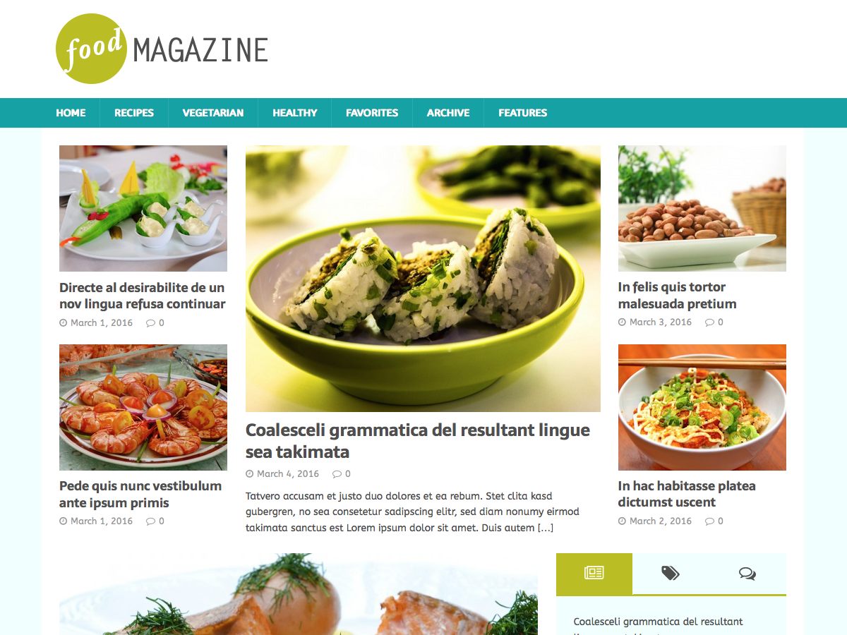 MH FoodMagazine Preview Wordpress Theme - Rating, Reviews, Preview, Demo & Download