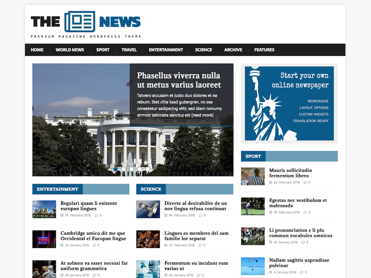MH NewsMagazine Preview Wordpress Theme - Rating, Reviews, Preview, Demo & Download