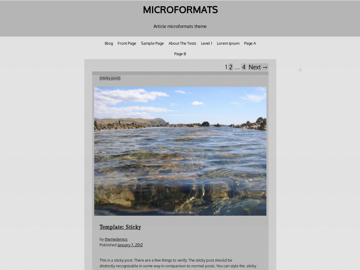 Microformats Preview Wordpress Theme - Rating, Reviews, Preview, Demo & Download