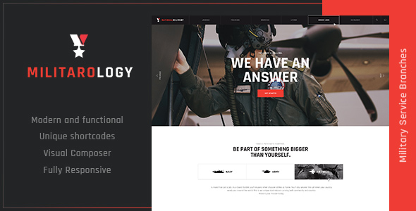 Militarology Preview Wordpress Theme - Rating, Reviews, Preview, Demo & Download