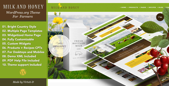 Milk And Preview Wordpress Theme - Rating, Reviews, Preview, Demo & Download