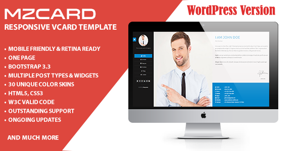 MilZinCard WordPress Preview Wordpress Theme - Rating, Reviews, Preview, Demo & Download