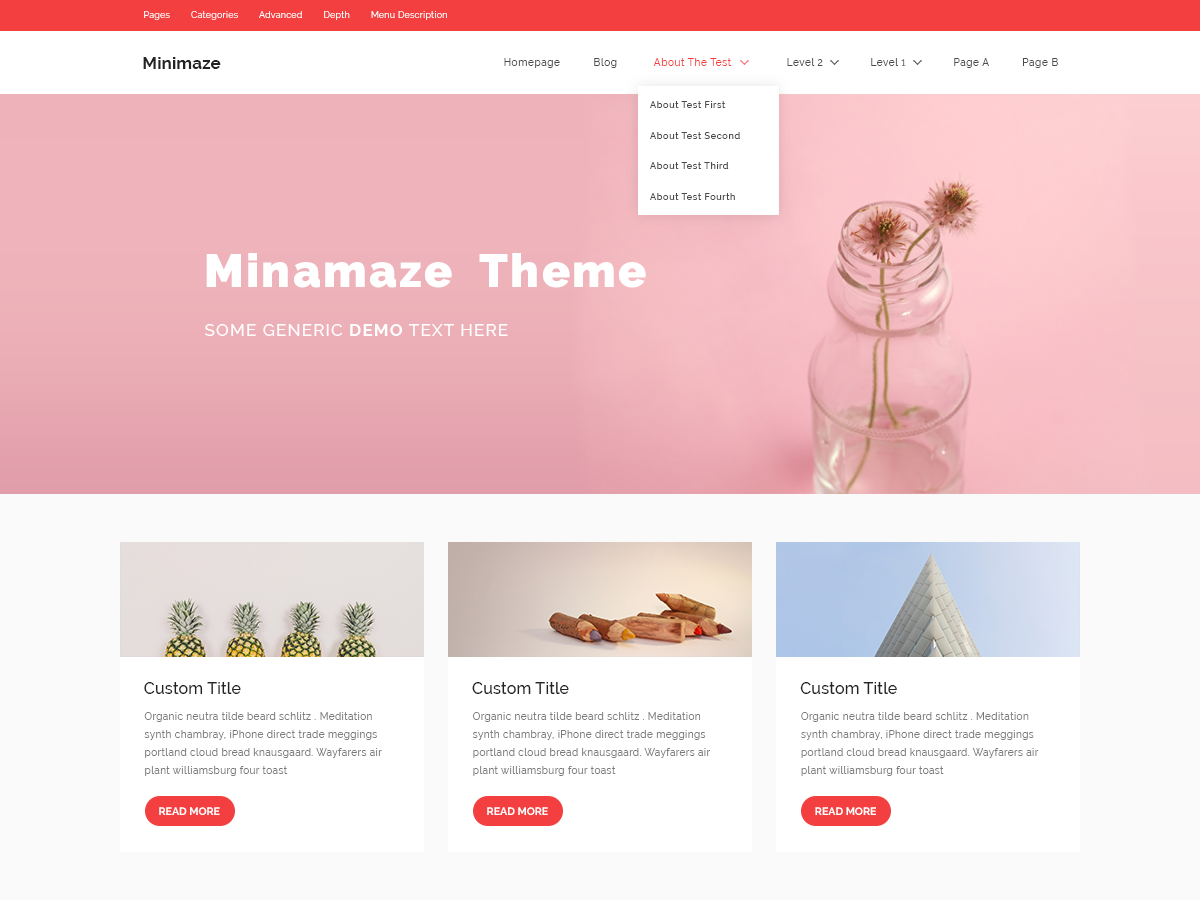 Minamaze EBlog Preview Wordpress Theme - Rating, Reviews, Preview, Demo & Download
