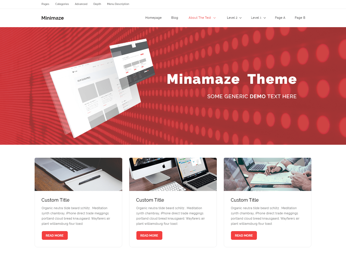 Minamaze EBusiness Preview Wordpress Theme - Rating, Reviews, Preview, Demo & Download