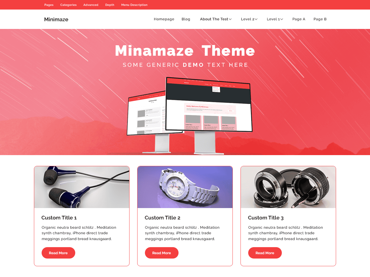 Minamaze ECommerce Preview Wordpress Theme - Rating, Reviews, Preview, Demo & Download