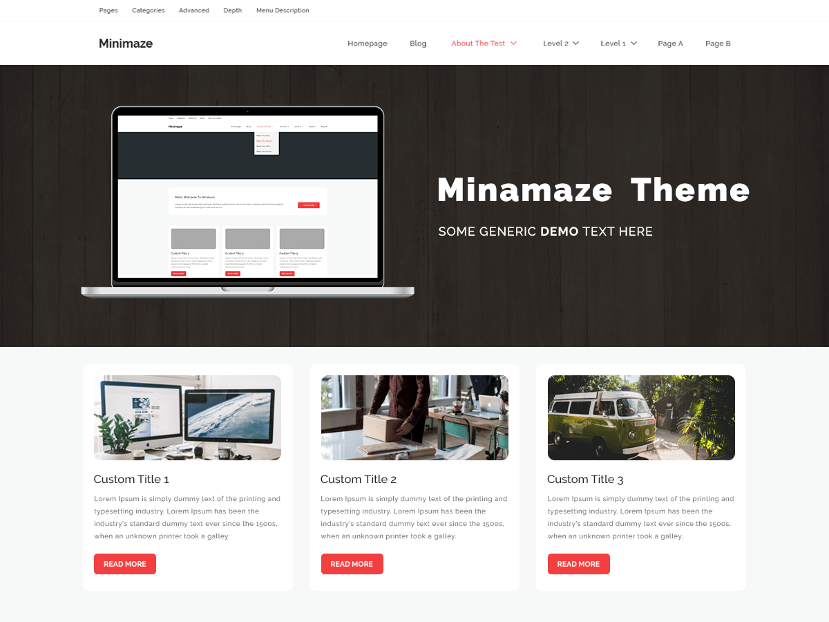 Minamaze ENews Preview Wordpress Theme - Rating, Reviews, Preview, Demo & Download