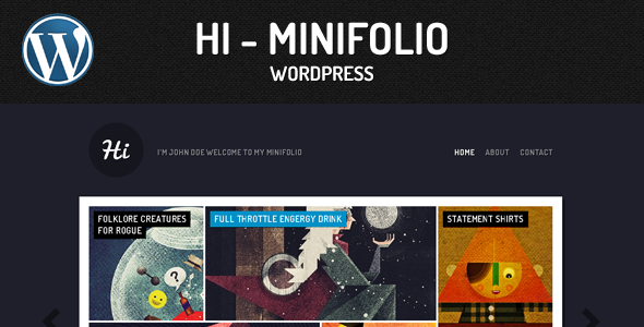 Minifolio Wordpress Preview Wordpress Theme - Rating, Reviews, Preview, Demo & Download
