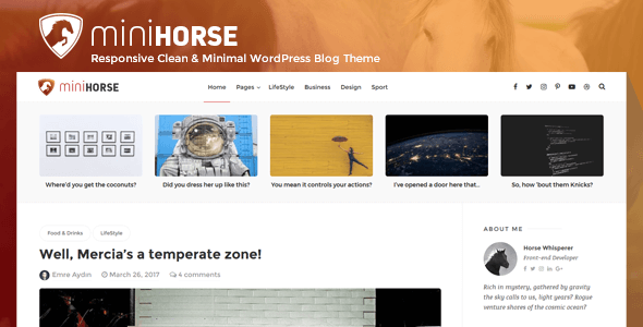 MiniHorse Preview Wordpress Theme - Rating, Reviews, Preview, Demo & Download
