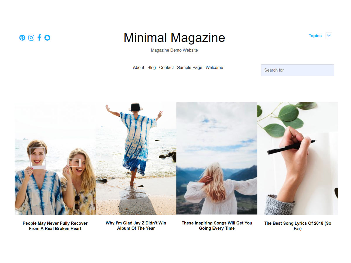 Minimal Magazine Preview Wordpress Theme - Rating, Reviews, Preview, Demo & Download